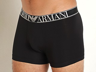 Model in black Emporio Armani Soft Modal Trunk