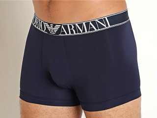 Model in marine Emporio Armani Soft Modal Trunk