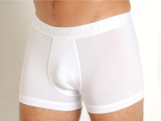 Model in white Emporio Armani Soft Modal Trunk