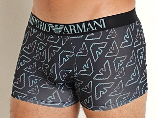 Model in eagles black Emporio Armani All Over Eagle Microfiber Trunk