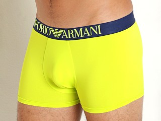 Model in lime Emporio Armani All Over Eagle Microfiber Trunk