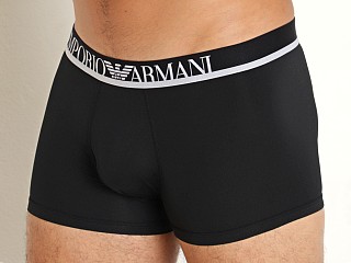 Model in black Emporio Armani Essential Microfiber Trunk