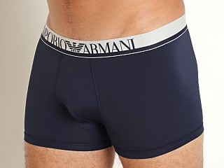 Model in marine Emporio Armani Essential Microfiber Trunk