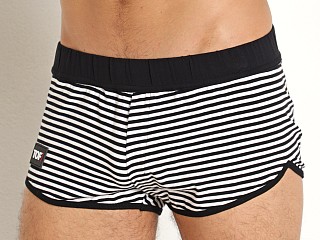 Model in black TOF Paris Sailor Shorts