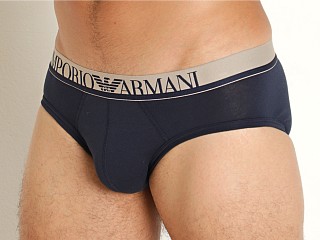 Model in marine Emporio Armani The New Icon Brief