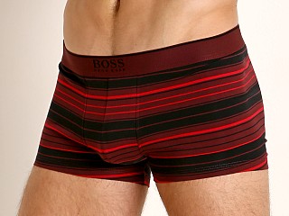 Model in burgundy Hugo Boss Stripe Trunk