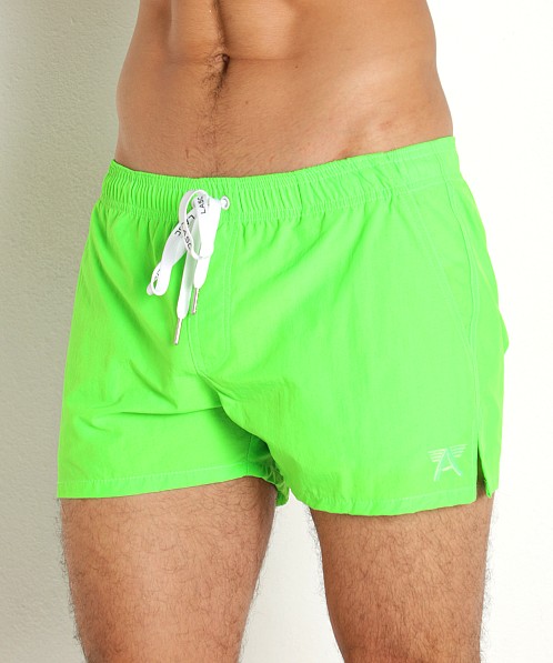 LASC Quick-Dry Taslan 3" Swim Shorts Lime