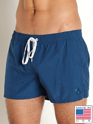 Model in teal LASC Quick-Dry Taslan 3" Swim Shorts