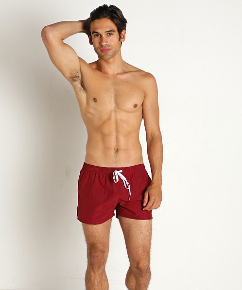 LASC Quick-Dry Taslan 3" Swim Shorts Burgundy