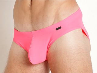 Model in neon coral Ergowear X4D Swim Bikini