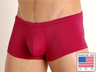 Model in wine Rick Majors Low Rise Swim Trunk