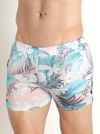 Model in pink print Timoteo Coral Sands Short