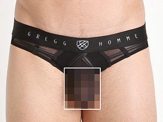 Model in black Gregg Homme Erupt Mesh Enhancing Jock