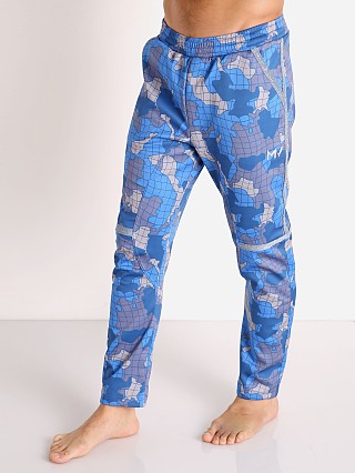 Model in blue Modus Vivendi Trapped Camo Lounge Pant