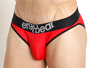 Model in red Ergowear HIP Bikini