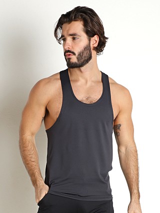 Complete the look: LASC Pique Mesh Performance Workout Tank Top Charcoal