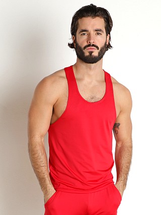 Complete the look: LASC Pique Mesh Performance Workout Tank Top Red