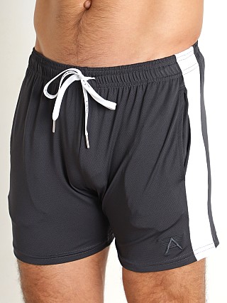 You may also like: LASC Pique Mesh Hero Stripe 5" Workout Shorts Charcoal/White