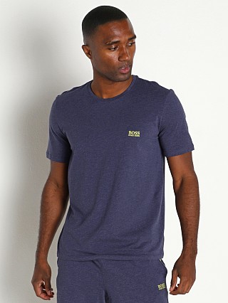 Model in navy Hugo Boss Mix & Match T-Shirt