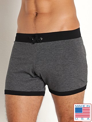 Model in charcoal Go Softwear California Bliss Row Short