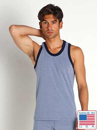 Model in light denim Go Softwear California Bliss Classic Tank Top