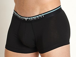 Model in black Emporio Armani Underlined Logo Trunk