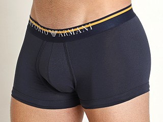 Model in marine Emporio Armani Underlined Logo Trunk