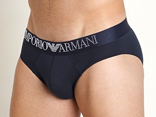 Model in marine Emporio Armani Rubber Pixel Brief