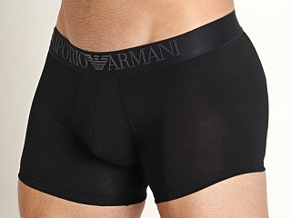 Model in black Emporio Armani Rubber Pixel Trunk