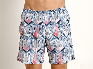 Model in st. deco multicolor GrigioPerla Deco Swim Shorts