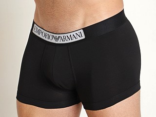 Model in black Emporio Armani Logo Label Trunk