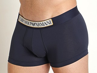 Model in marine Emporio Armani Logo Label Trunk