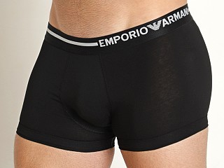 Model in black Emporio Armani Side Logo Trunk