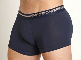 Model in marine Emporio Armani Side Logo Trunk