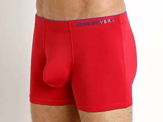 Model in racing red/regal blue John Sievers HIGHLITE Natural Pouch Boxer Briefs Racing Red