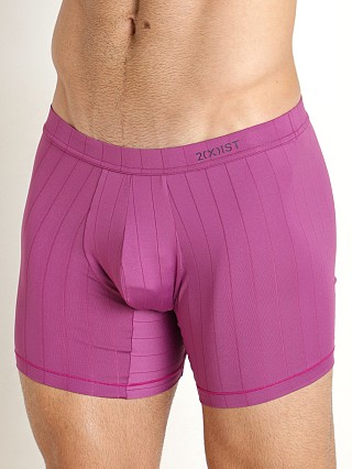 Model in deep orchid 2xist Pin Stripe Boxer Brief