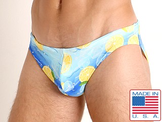 Model in iced lemonade LASC St. Tropez Low Rise Swim Brief