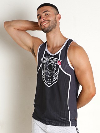 Model in black Cell Block 13 Kennel Club Spitfire Tank Top