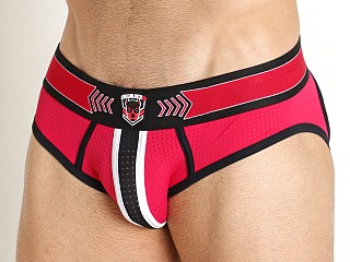 Model in pink Cell Block 13 Kennel Club Spitfire Jock Brief