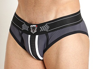 Model in grey Cell Block 13 Kennel Club Spitfire Brief