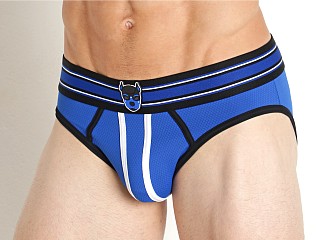 Model in blue Cell Block 13 Kennel Club Atlas Brief