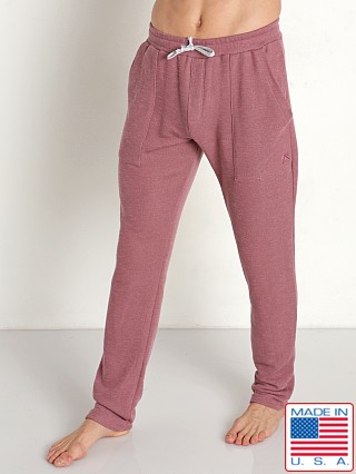 Model in mauve LASC Classic Terry Workout Pants