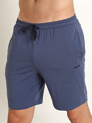 Model in open blue Hugo Boss Mix & Match Short