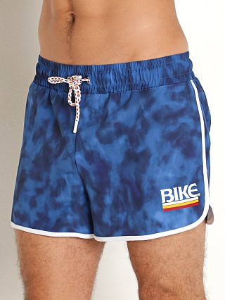 Model in hydrate print Bike Athletic 4-Way Stretch Track Short