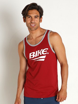 Model in winery Bike Athletic Logo Ringer Tank Top