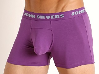 Model in power purple John Sievers SOLID Natural Pouch Boxer Briefs