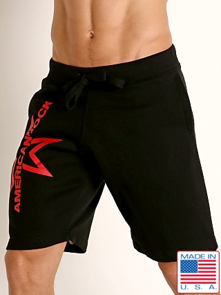 Model in black American Jock Equipo Drill Short