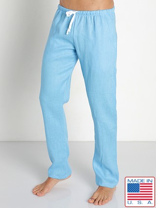 Model in sky blue LASC Malibu Linen Pants