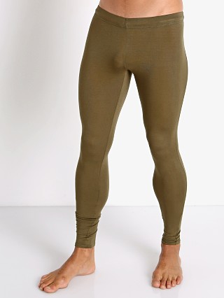 Model in army McKillop Sleek Modal Tights