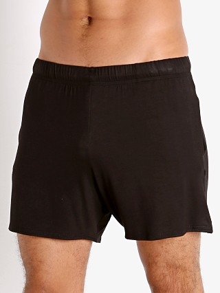 Model in black McKillop Propel Modal Lounge Shorts